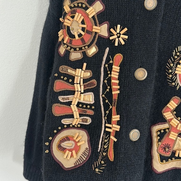 Vintage IB Diffusion Mohair Blend Fuzzy Cardigan Sweater - Picture 5 of 7